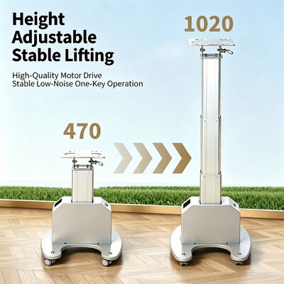 Buy Height Adjustable Electric Stand – Stable Silent Mobile Lifting Trolley with Heavy-Duty Steel Base online manufacture